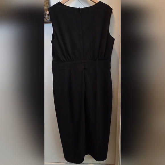 White House Black Market Classic Black Midi Dress 12 - Picture 6 of 7